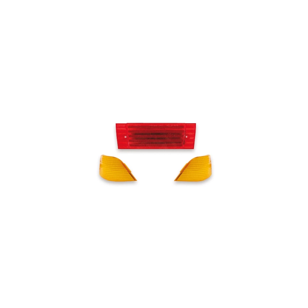 Rücklichtglas rot mit Blinkergläser orange CE