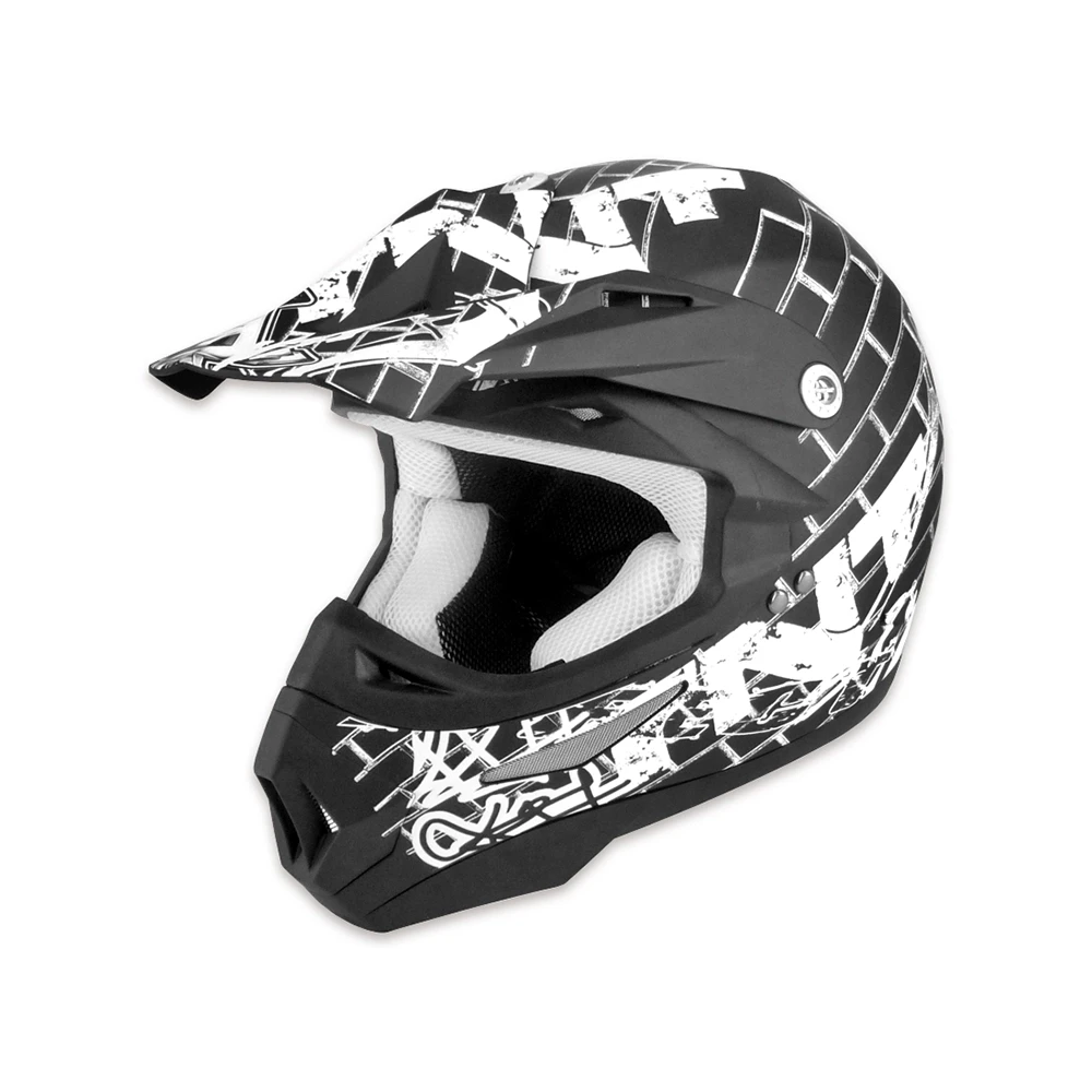 Helm Cross poly street schwarz/weiss Grösse L
