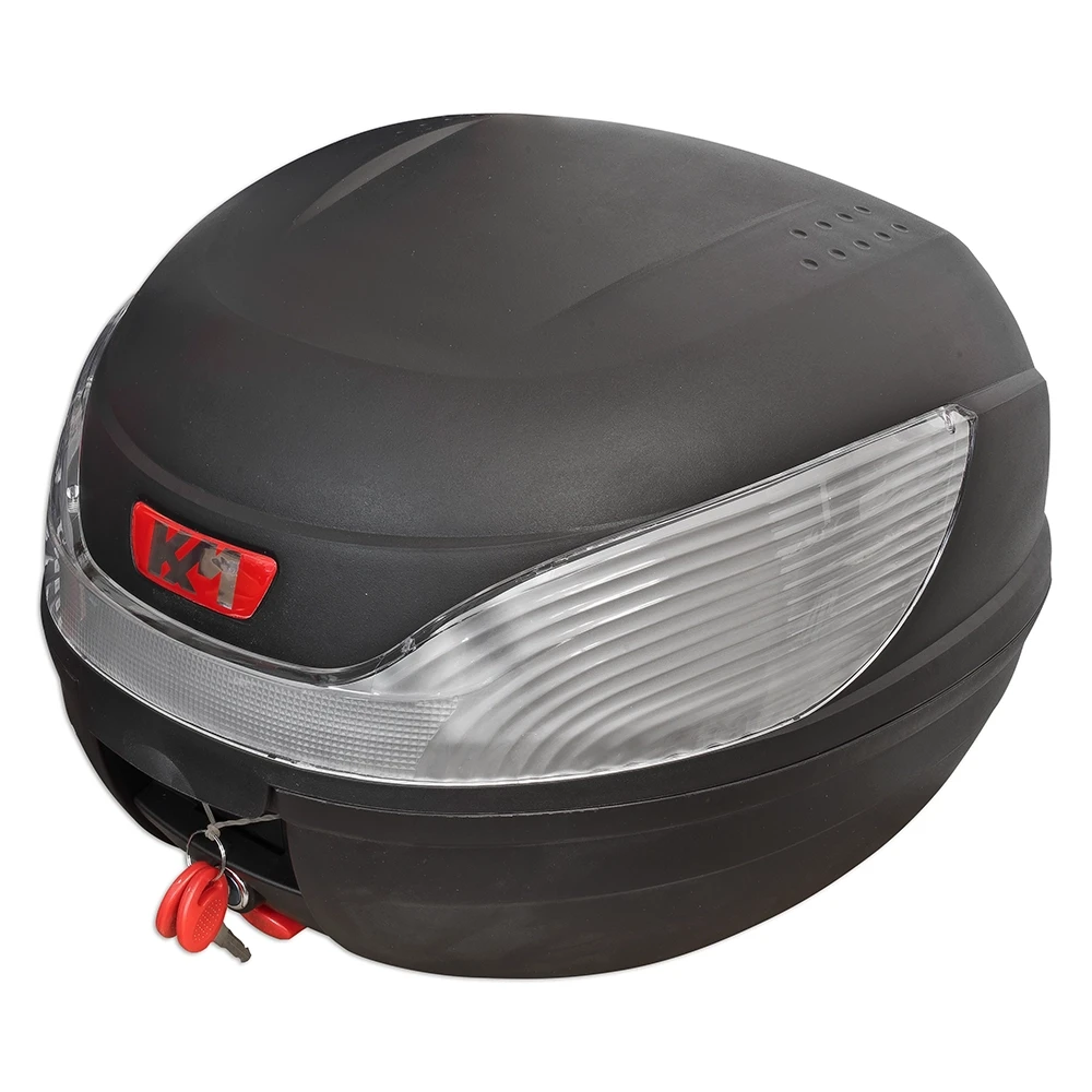 Top Case KXM WR 32 Liter schwarz/silber, inkl. Halterung