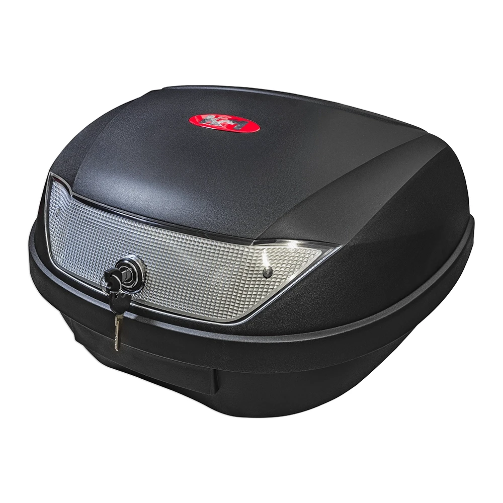 Top Case KXM WR 51 Liter schwarz/weiss inkl. Halterung