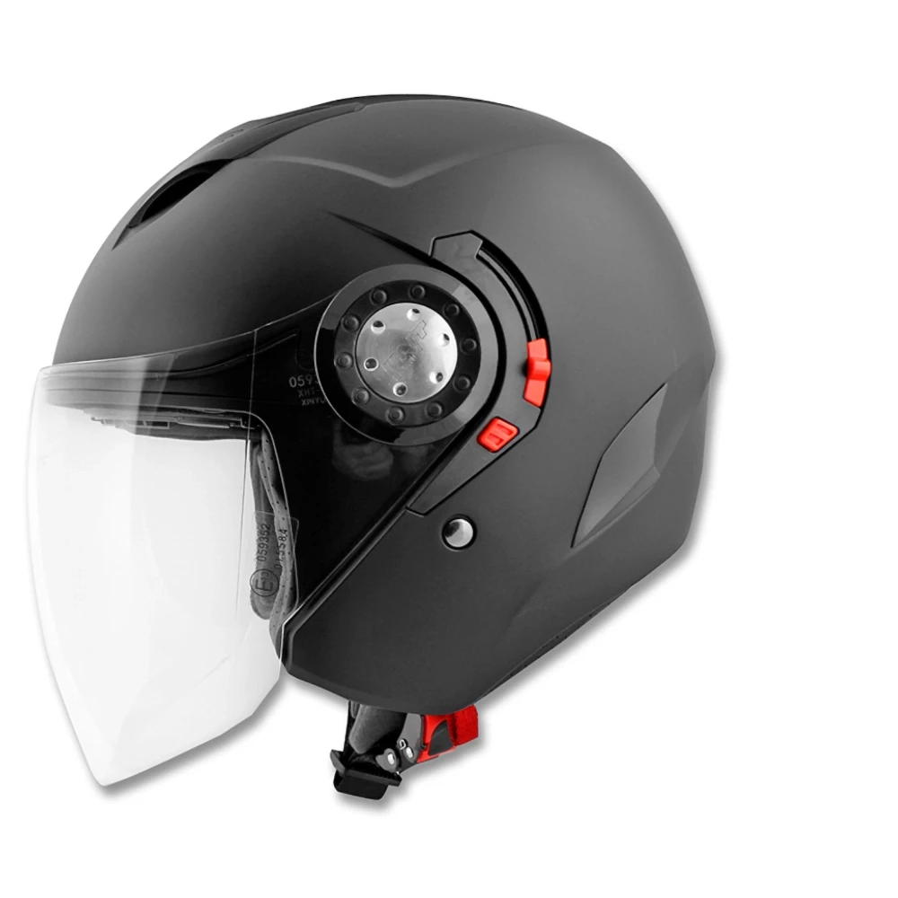 Helm Jet TNT Neo Dark schwarz matt mit Sonnen-Innenvisier M