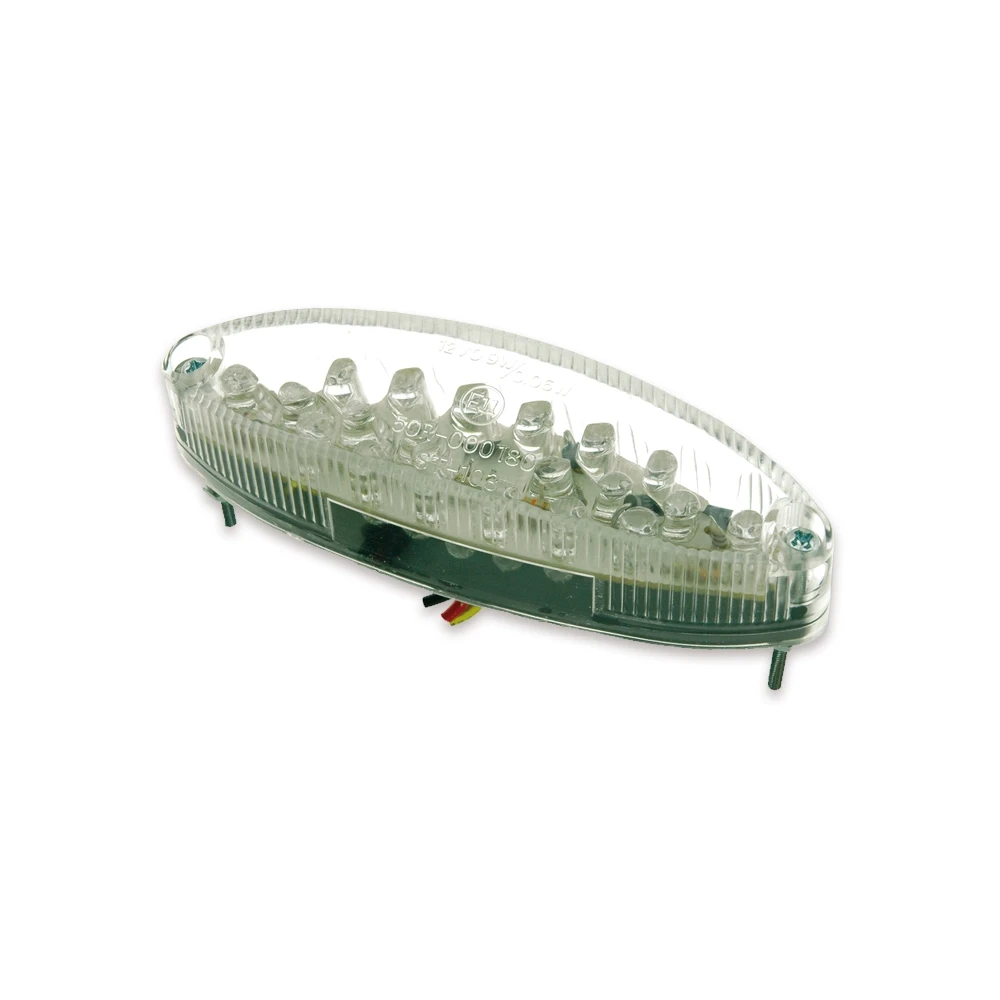 Rücklicht LED mit Nummernbeleuchtung transparent/rot CE