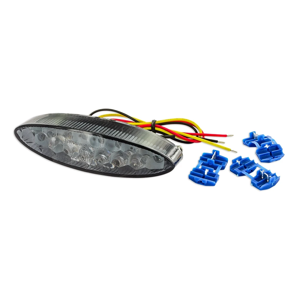Rück-, Bremslicht mit Kennzeichenbel. LED 108x30x33mm oval E-Hom