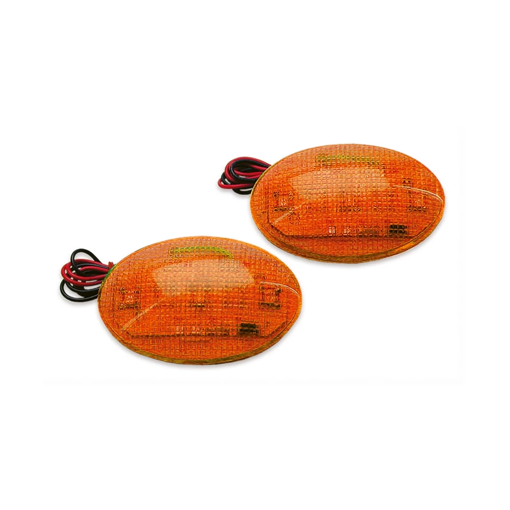 Blinker goutte d'eau orange-chrom 12V