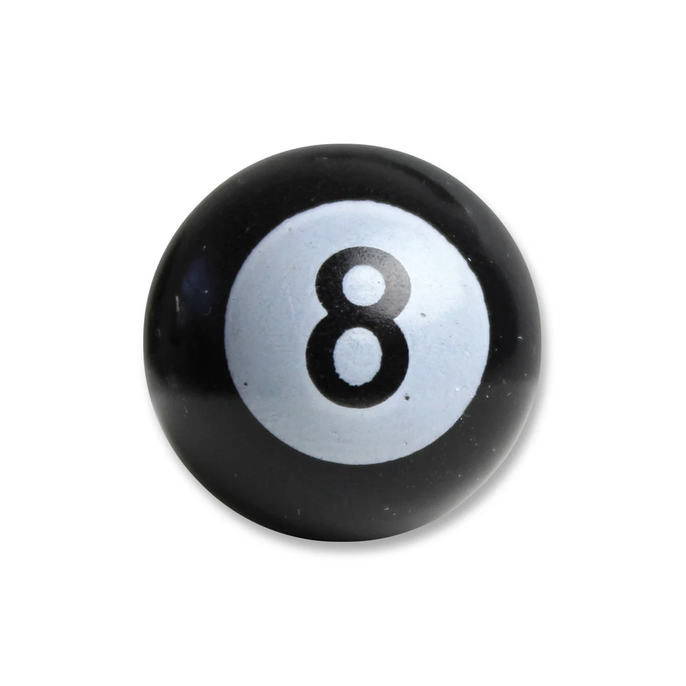 Ventildeckel 8 Ball schwarz (2 Stück)