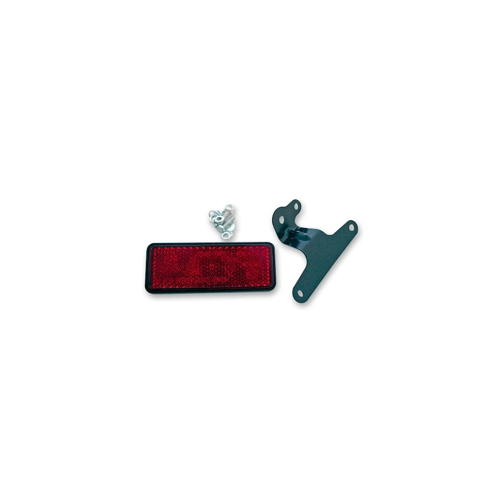 Rückstrahler rechteckig 91.5x36mm rot, mit Halterung E-Hom