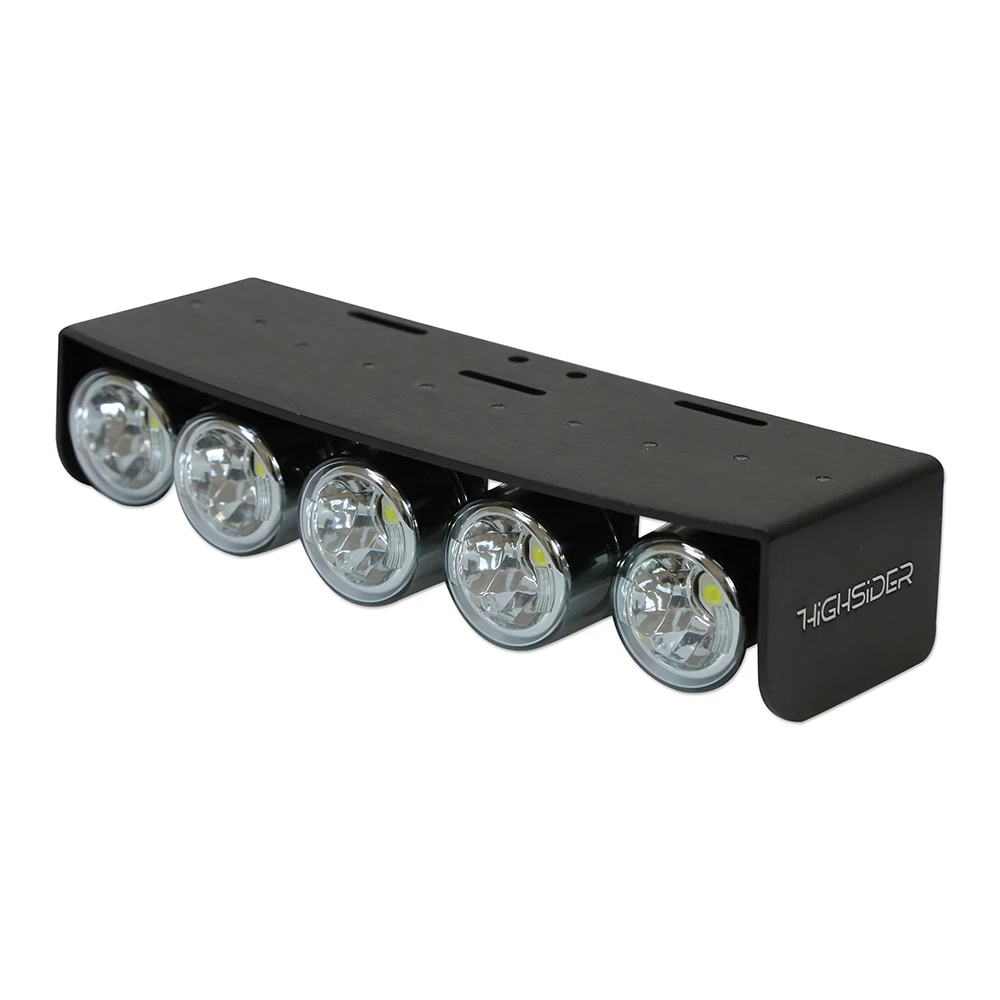 Tagfahrlicht LED HIGHSIDER PENTA 170mm schwarz matt E-Hom