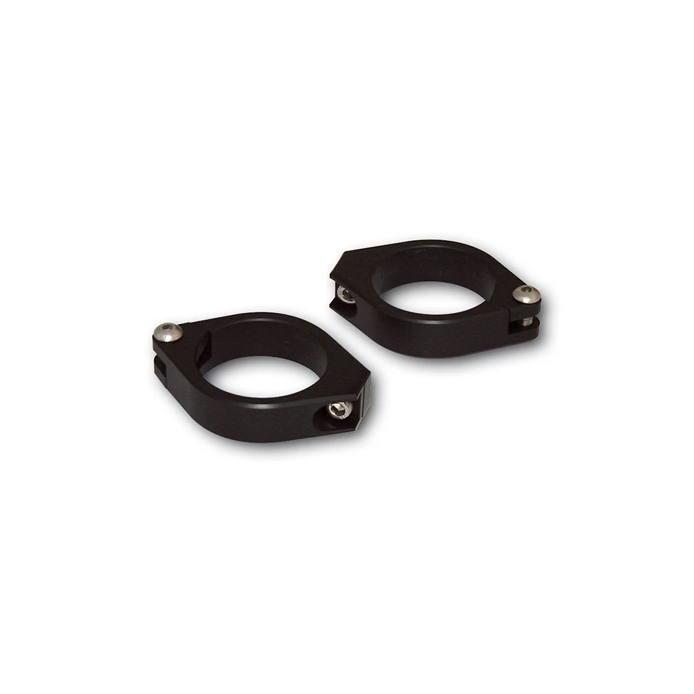Standrohrschellen HIGHSIDER CNC (Paar) Alu schwarz Ø35-37mm