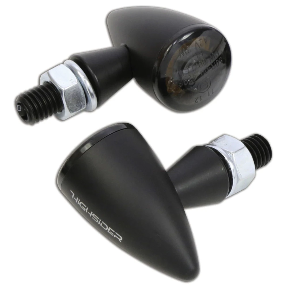 Blinker LED HIGHSIDER APOLLO BULLET schwarz/getönt E-Hom