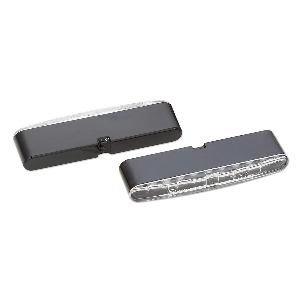 Blinker LED HIGHSIDER STRIPE schwarz/transparent E-Hom