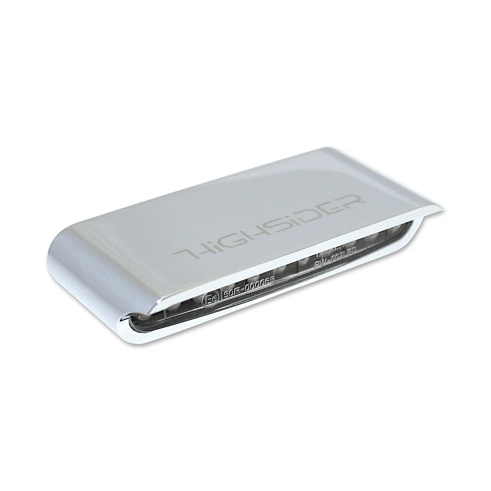 Blinker LED HIGHSIDER STRIPE ALU chrom/transparent E-Hom