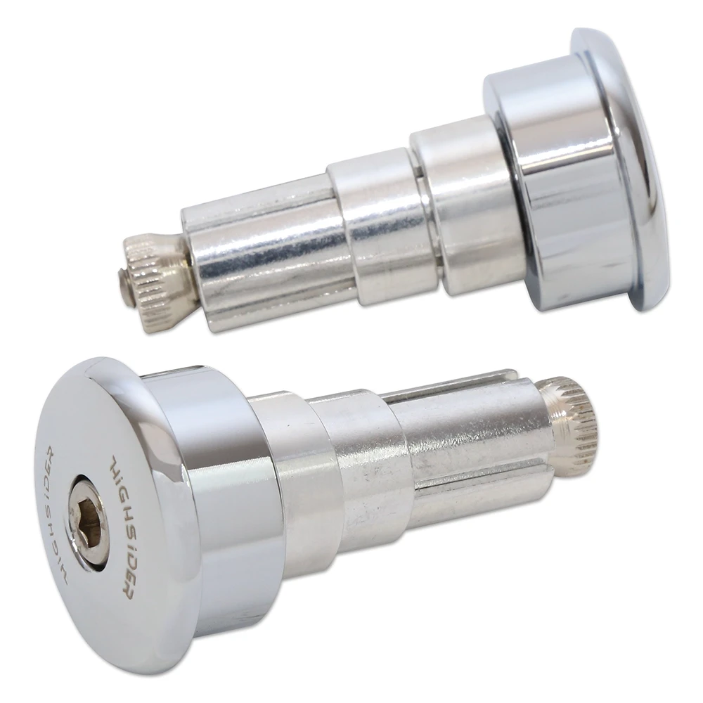 Lenkergewichte HIGHSIDER CURVE für Ø12-22mm chrom