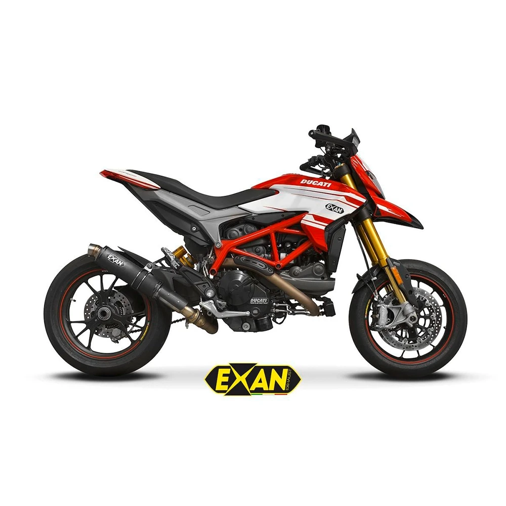 Auspuff EXAN X-GP in inox-schwarz zu Ducati (CH-Hom)
