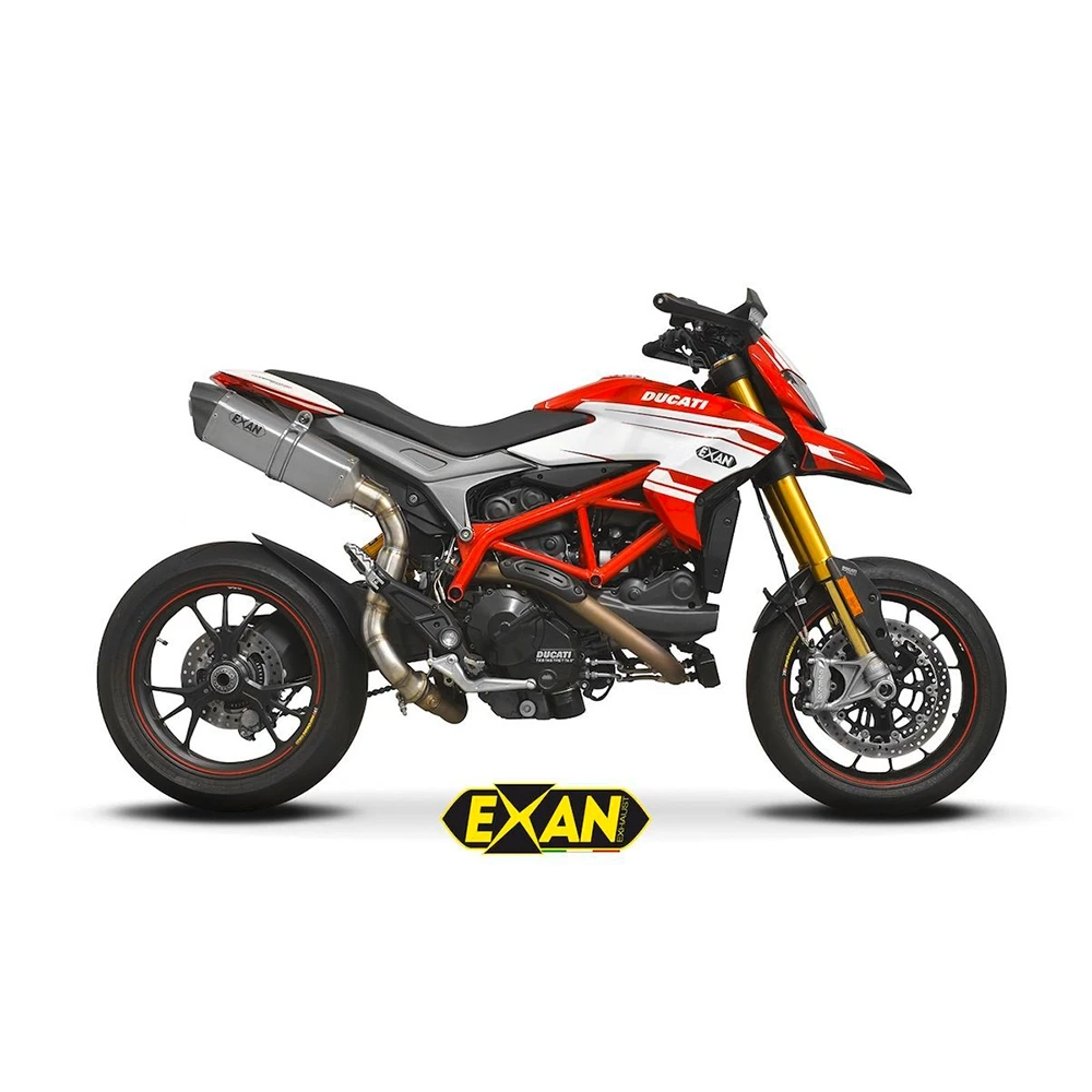 Auspuff EXAN X-Black Oval in titan zu Ducati (CH-Hom)