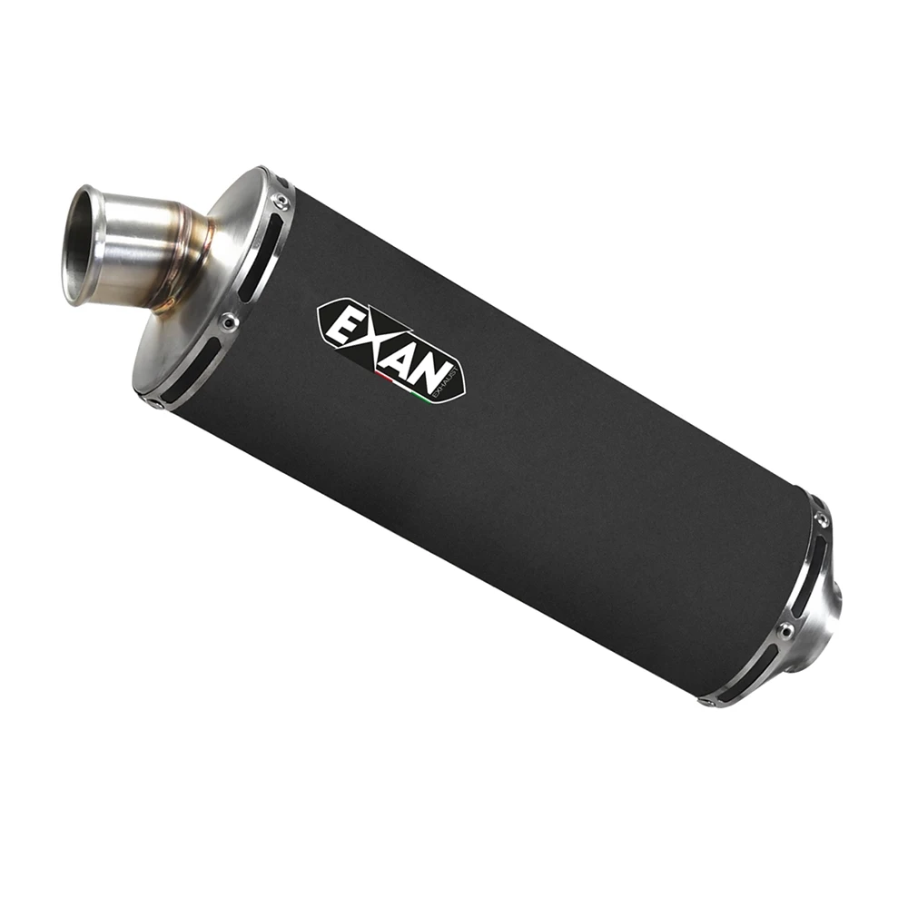 Auspuff EXAN Oval Classic in inox-schwarz zu Ducati (CH-Hom)