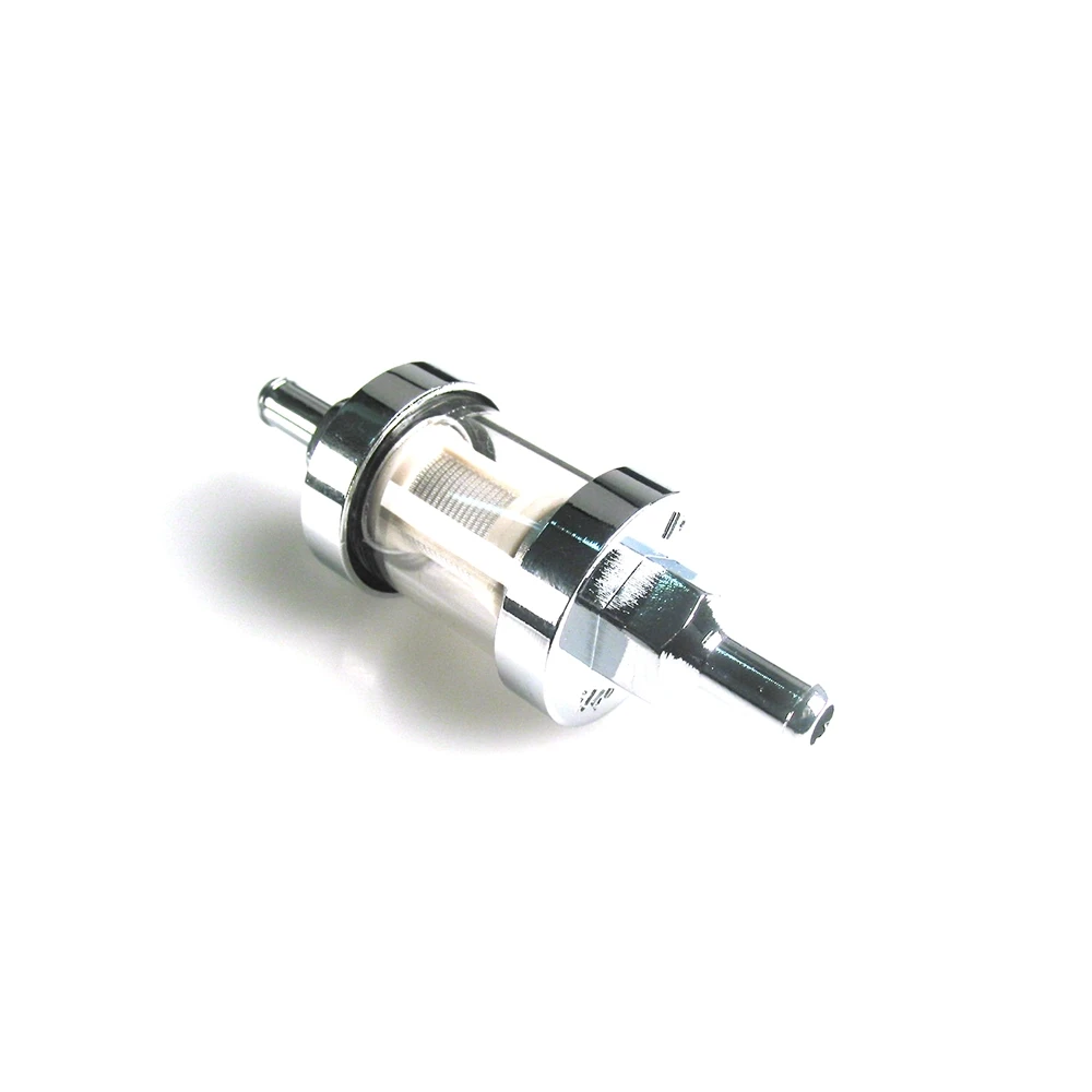 Benzinfilter TECH CHROM mit Schauglas und auswaschbar (verschraubt)