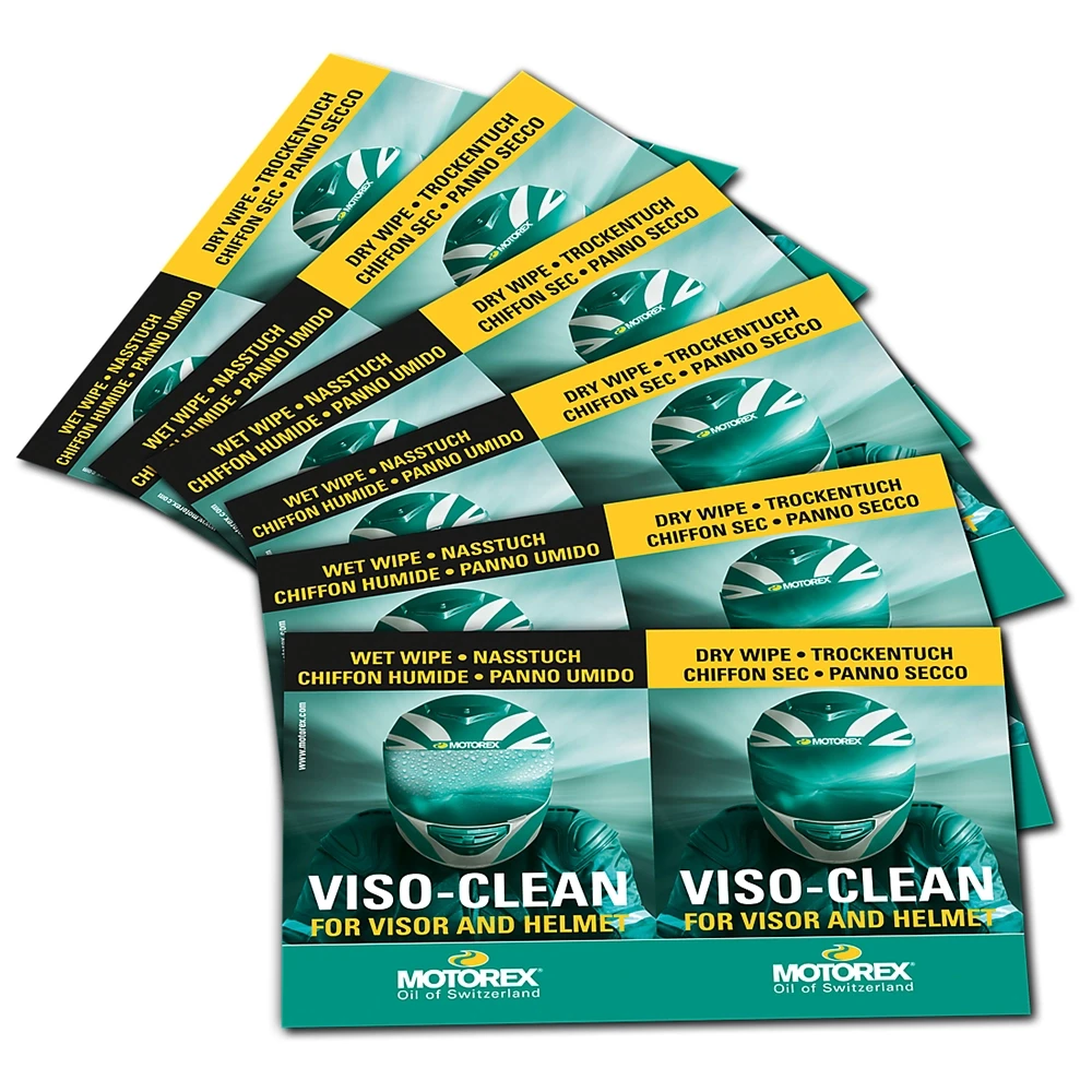 Visierreiniger Motorex VISO CLEAN 6 feucht + 6 trocken Tücher