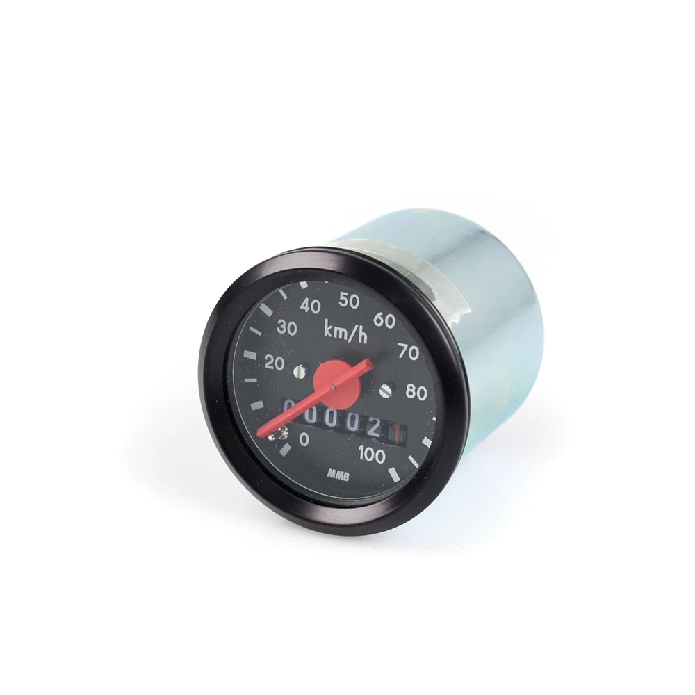 Tacho-Kopf MMB (Typ VDO) Ø 48mm bis 100 km/h (Zifferblatt: schwarz / Ring: