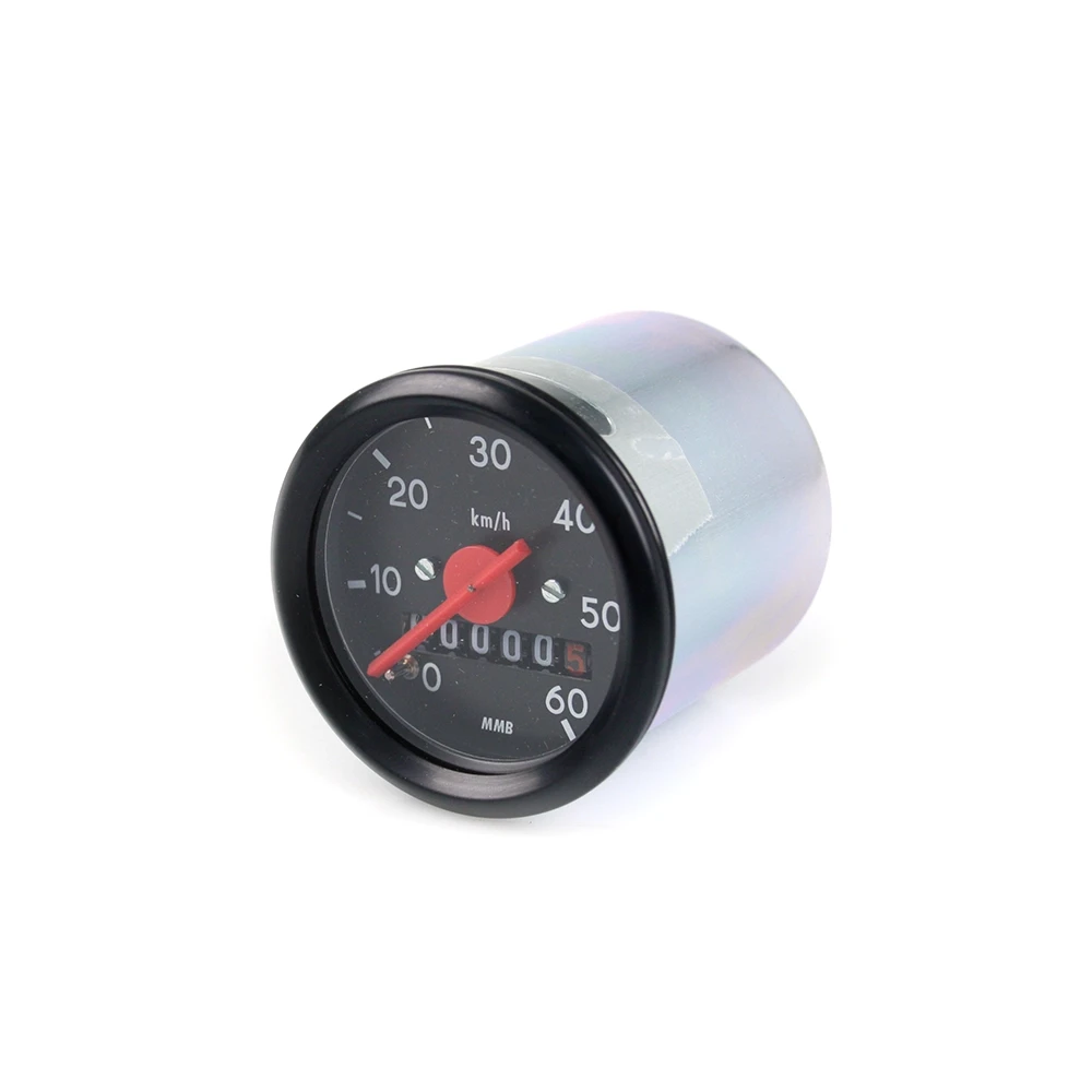 Tacho-Kopf MMB (Typ VDO) Ø 48mm bis 60 km/h (Zifferblatt: schwarz / Ring: