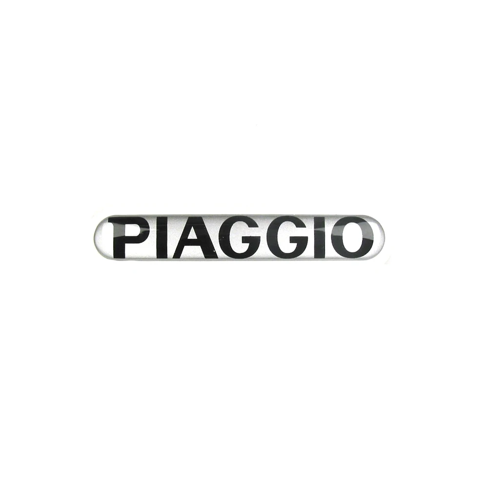 Tankbeschriftung PIAGGIO (pro Stück) aus Silikon zum kleben (10 x 70mm) wi