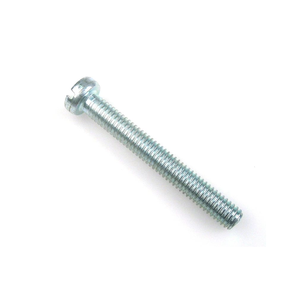 Zylinderschraube mit Schlitz M 6/1 x H 3.9 x L 45 (DIN 84) verzinkt-blau