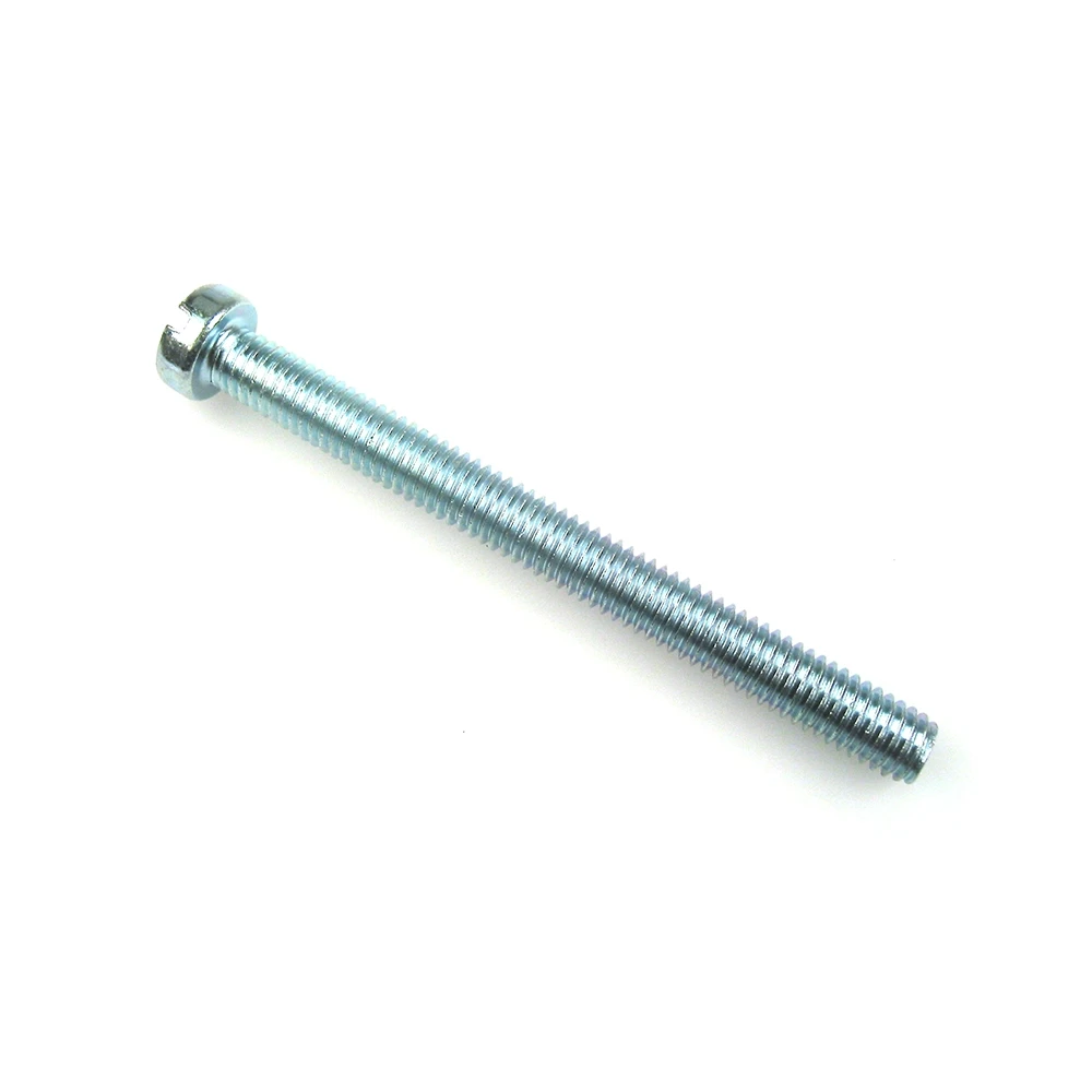 Zylinderschraube mit Schlitz M 6/1 x H 3.9 x L 65 (DIN 84) verzinkt-blau