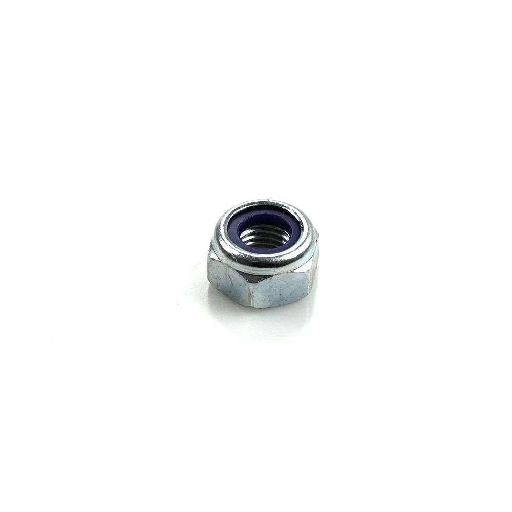 Stopmutter M10/1.25 x H 10mm (DIN 985) verzinkt-blau