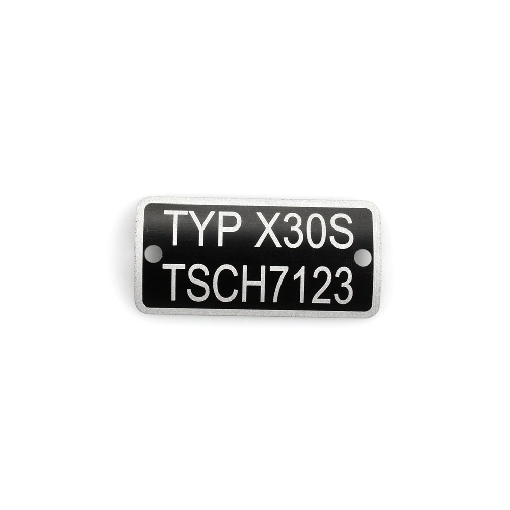 Typenschild X30S TSCH 7123