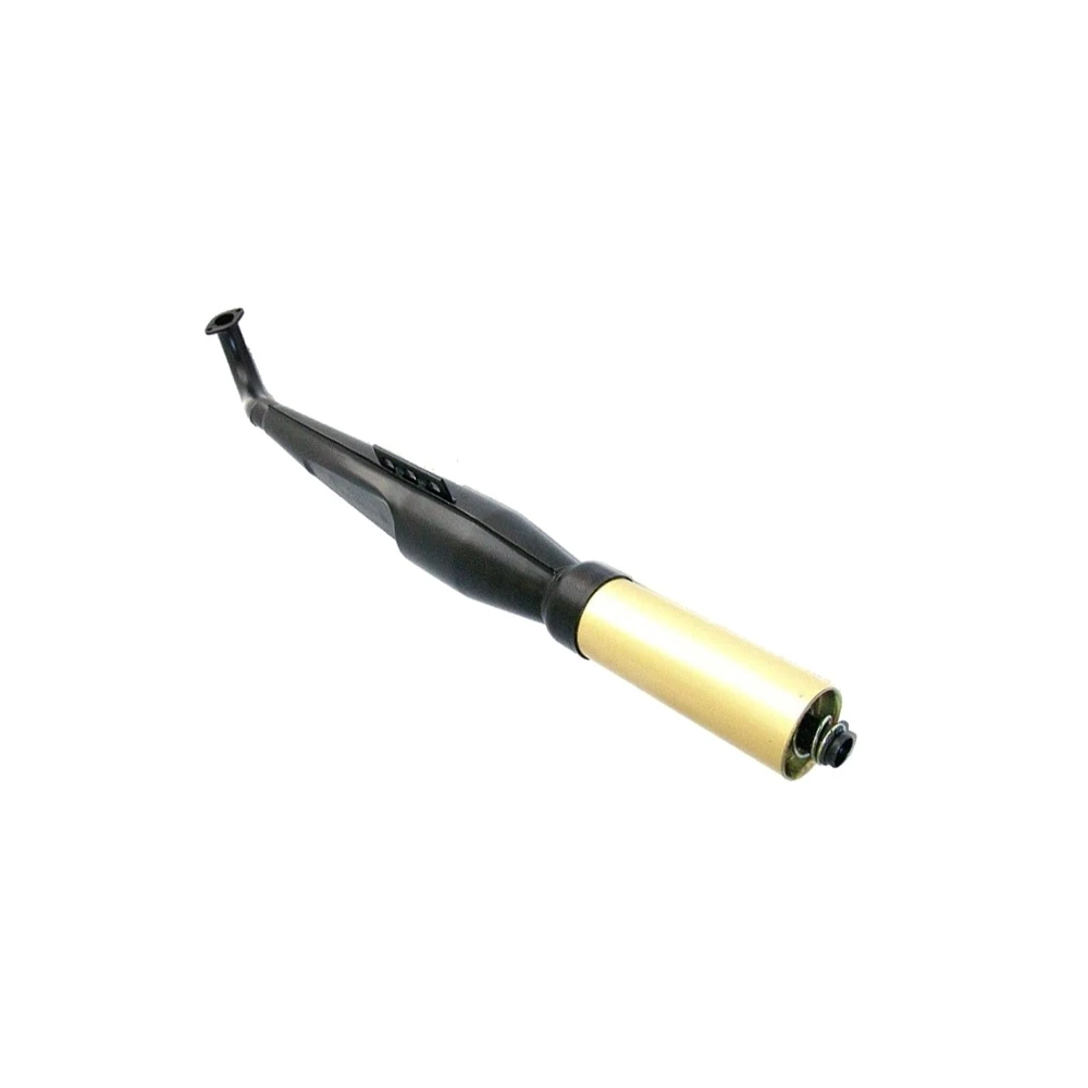 Auspuff FUEGO in Schwarz/Gold zu Puch Maxi (Anschluss: Ø 28mm) ohne Flamme