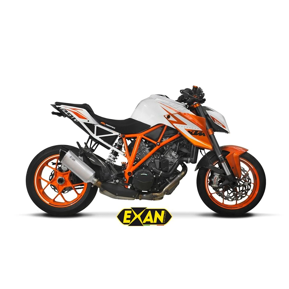 Auspuff EXAN X-Black Oval in titan zu KTM (CH-Hom)