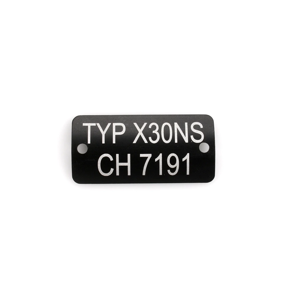 Typenschild X30NS CH 7191