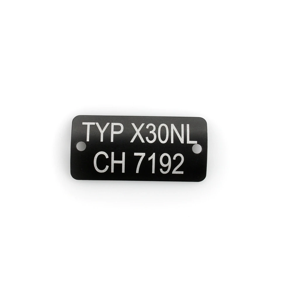 Typenschild X30NL CH 7192