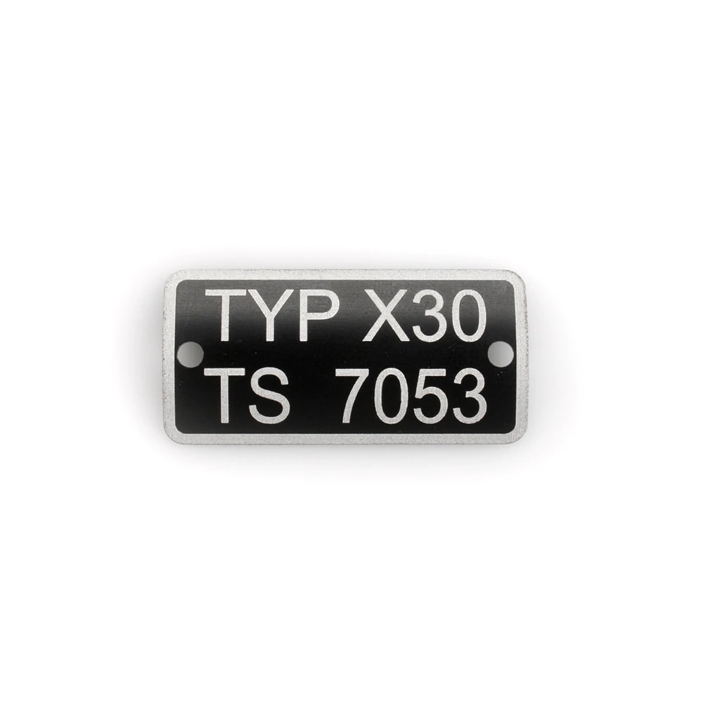 Typenschild X30 TS 7053