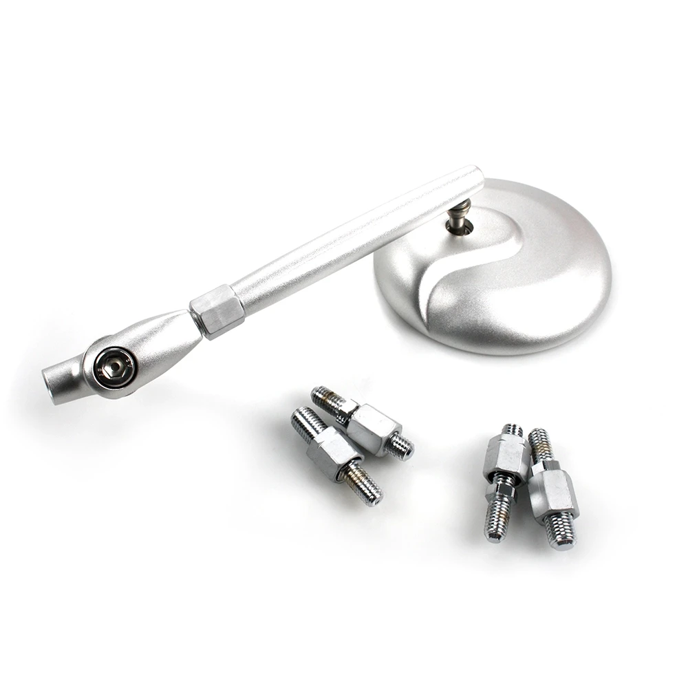 Rückspiegel VICMA REDONDO Ø 102mm in SILBER Matt (M8/M10 x 1.25mm) (LINKS