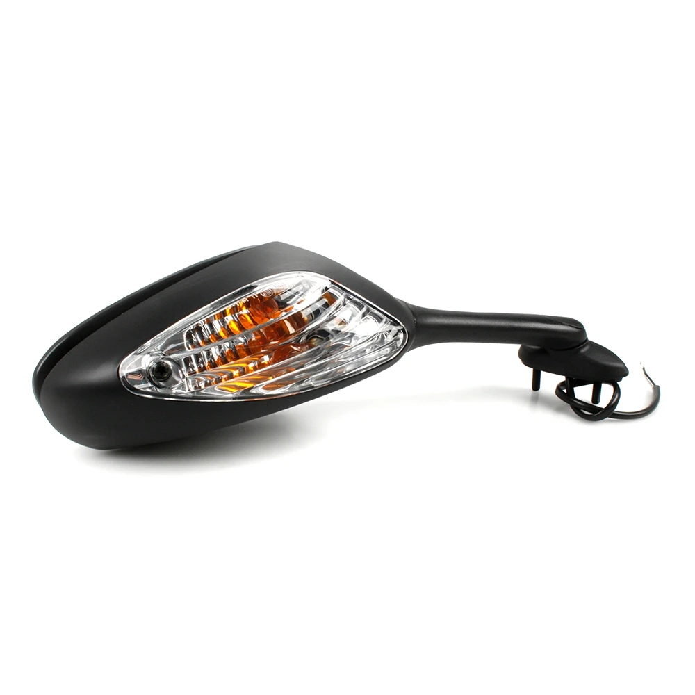 Spiegel VICMA OVALADO in SCHWARZ mit LED Blinker (175 x 92mm) RECHTS (Befe