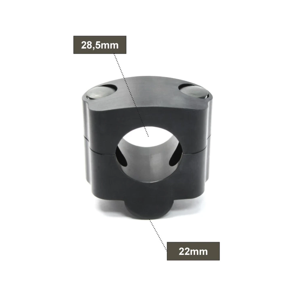 Adapter Motacc BIGbar (Paar) in SILBER (Ø 22/28,5mm, Höhe: 17mm)
