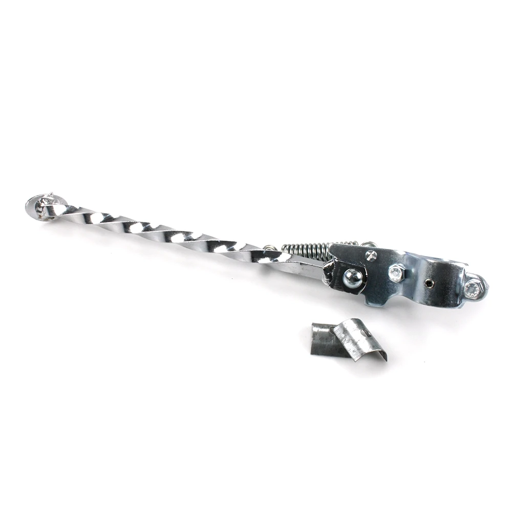 Seitenständer TECH UNIVERSAL in CHROM (Länge: 630mm) GEDREHT für run