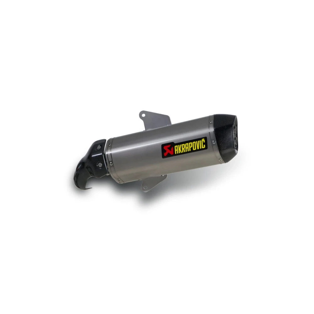 Auspuff AKRAPOVIC SLIP-ON in TITAN mit CARBON-ENDCAP zu Aprilia / Gilera (