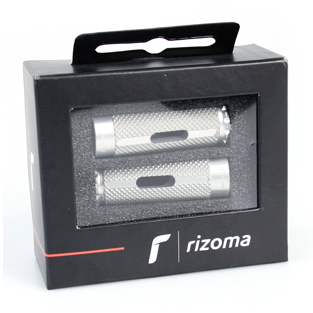 Fussraster RIZOMA (Paar) PRO Fahrer oder Sozius in SILBER (benötigt Adapte