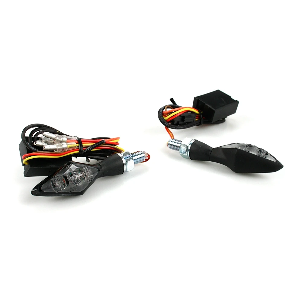 Blinker TECH POWER LED (Paar) in Schwarz-Matt mit Glas transp. Blink