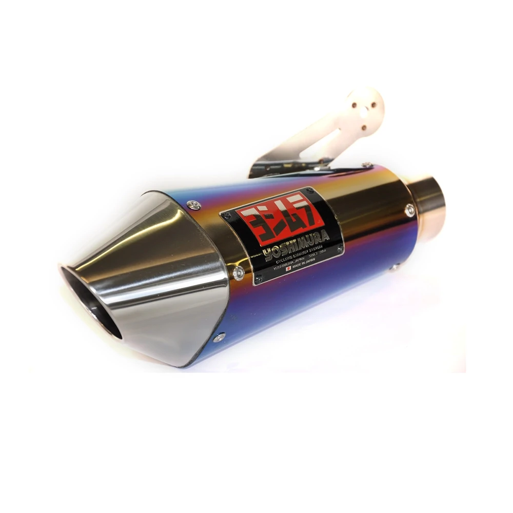 Auspuff Yoshimura TRI-CONE in Titan Blau zu Suzuki (CH Homologiert)