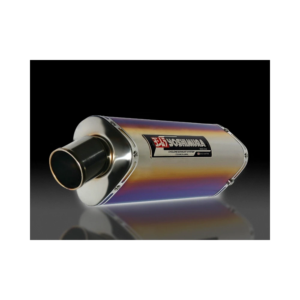 Auspuff Yoshimura TRI-OVAL in Titan Blau zu Suzuki (CH Homologiert)