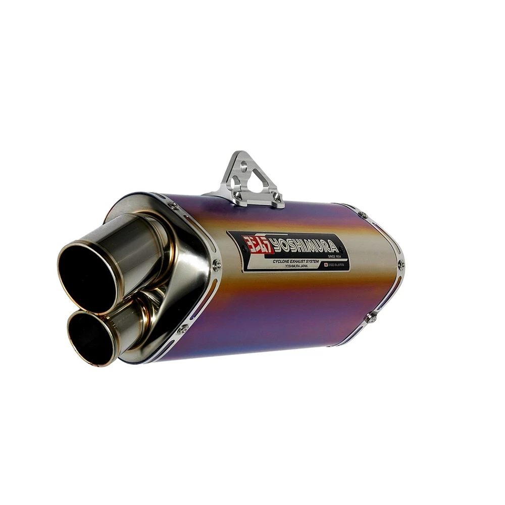Auspuff Yoshimura TRI-OVAL 2 in Titan Blau zu Suzuki (CH Homologiert)