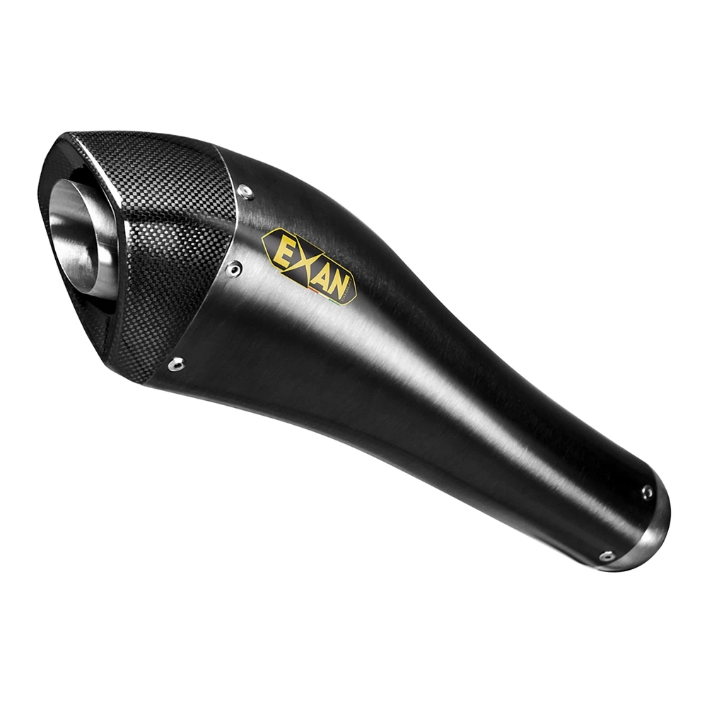 Auspuff EXAN X-Black Evo in inox-schwarz zu Suzuki (CH-Hom)
