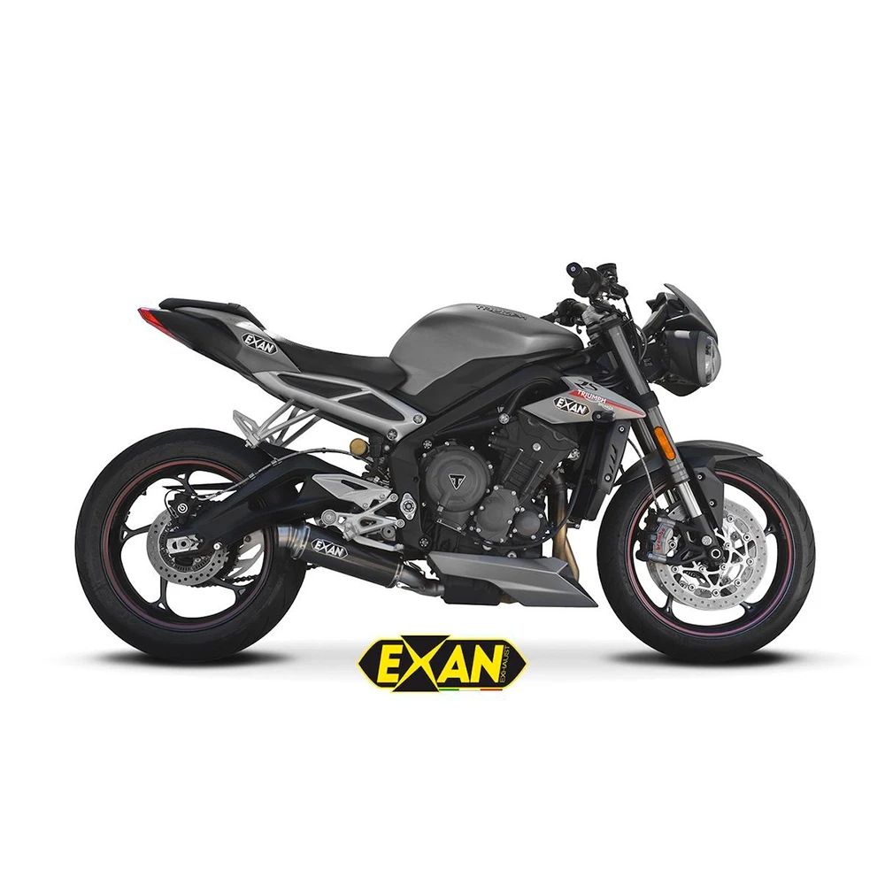 Auspuff EXAN X-GP in carbon zu Triumph (CH-Hom)
