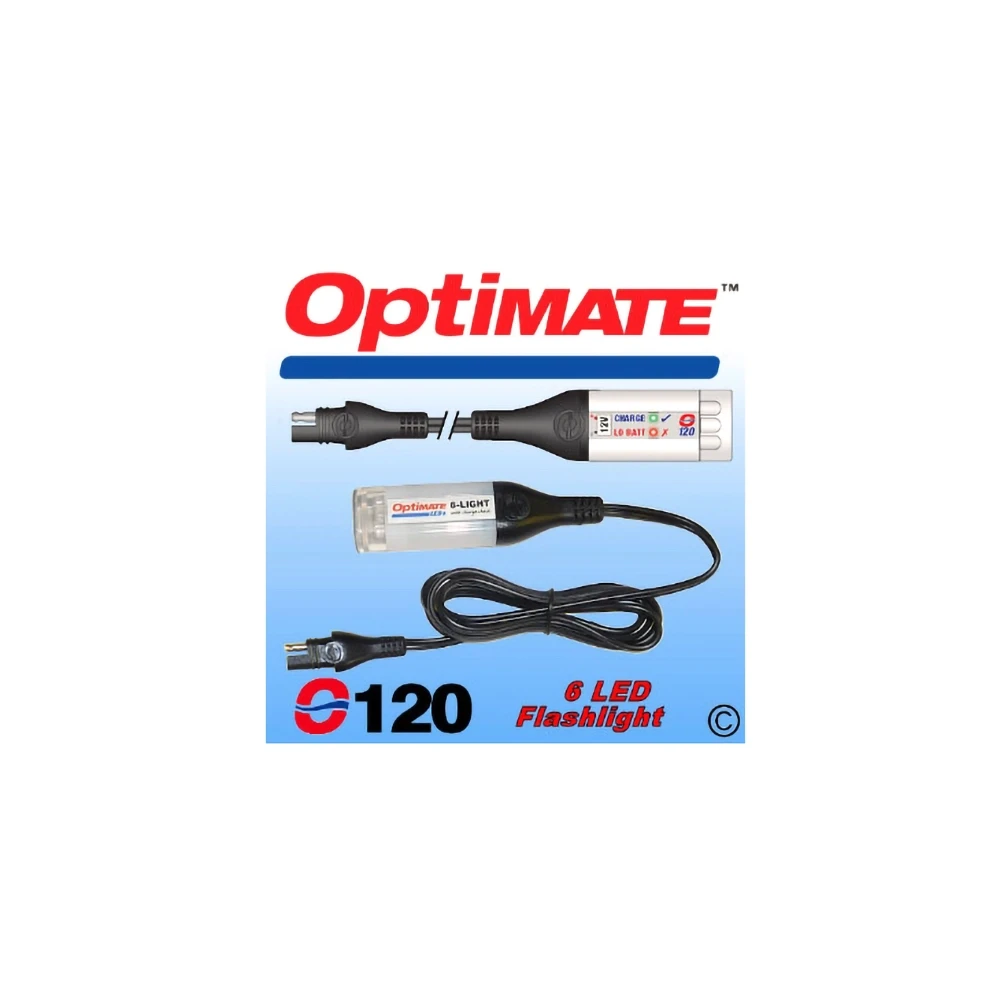 Taschenlampe tecMATE mit 6 LED mit Batterie (OPTI 120)