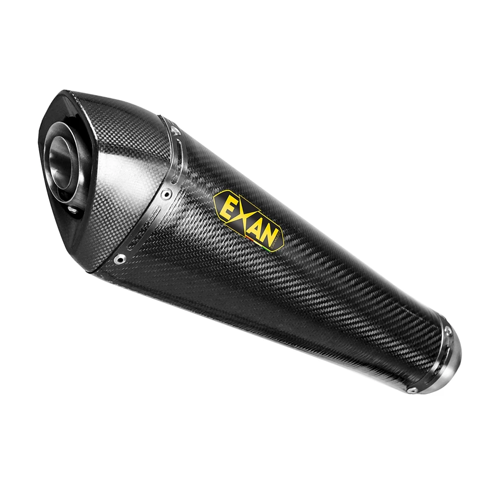 Auspuff EXAN X-Black Conic in carbon zu Triumph (CH-Hom)