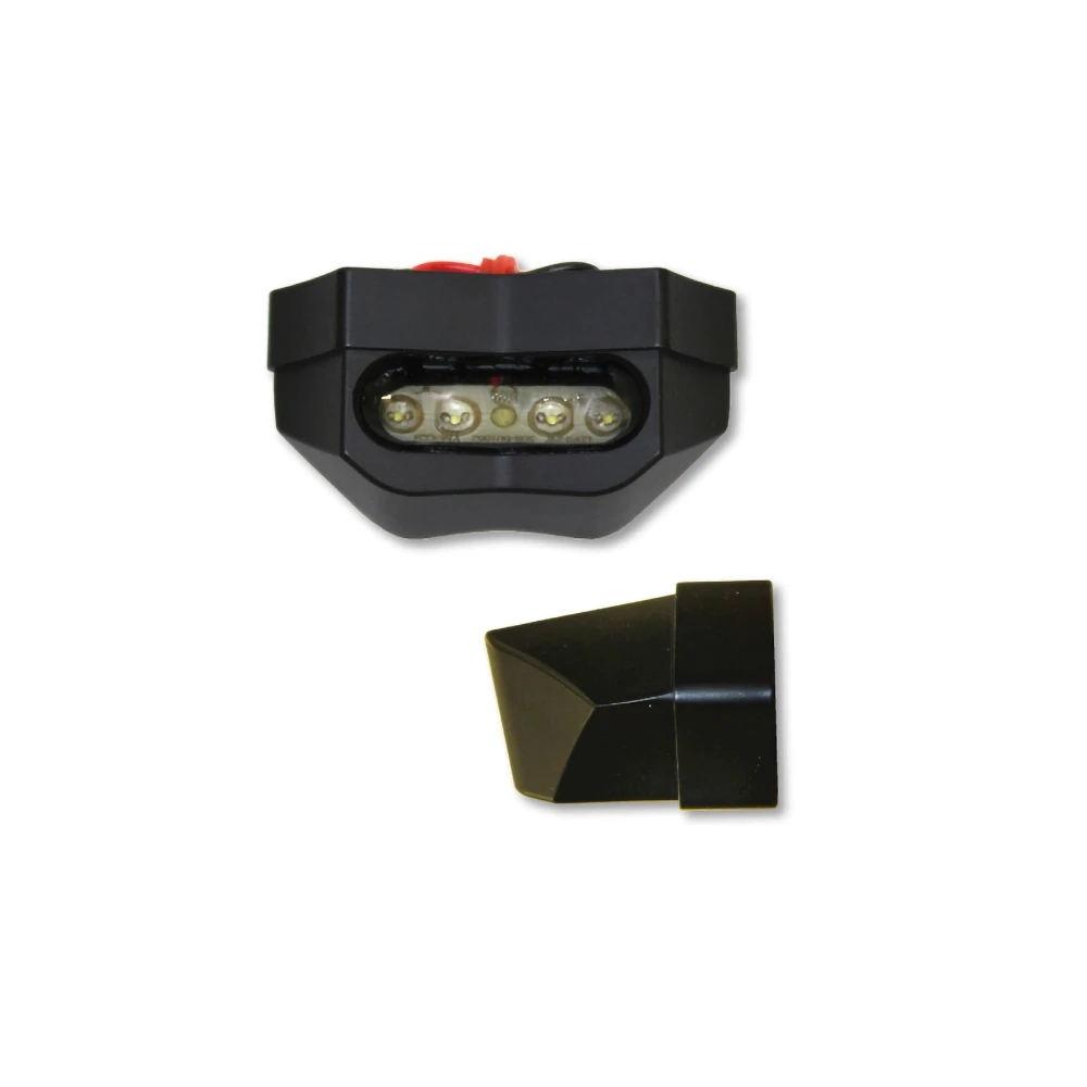 Kennzeichenbeleuchtung M11 WAVE aus ALU in SCHWARZ mit 4x SMD-LED (
