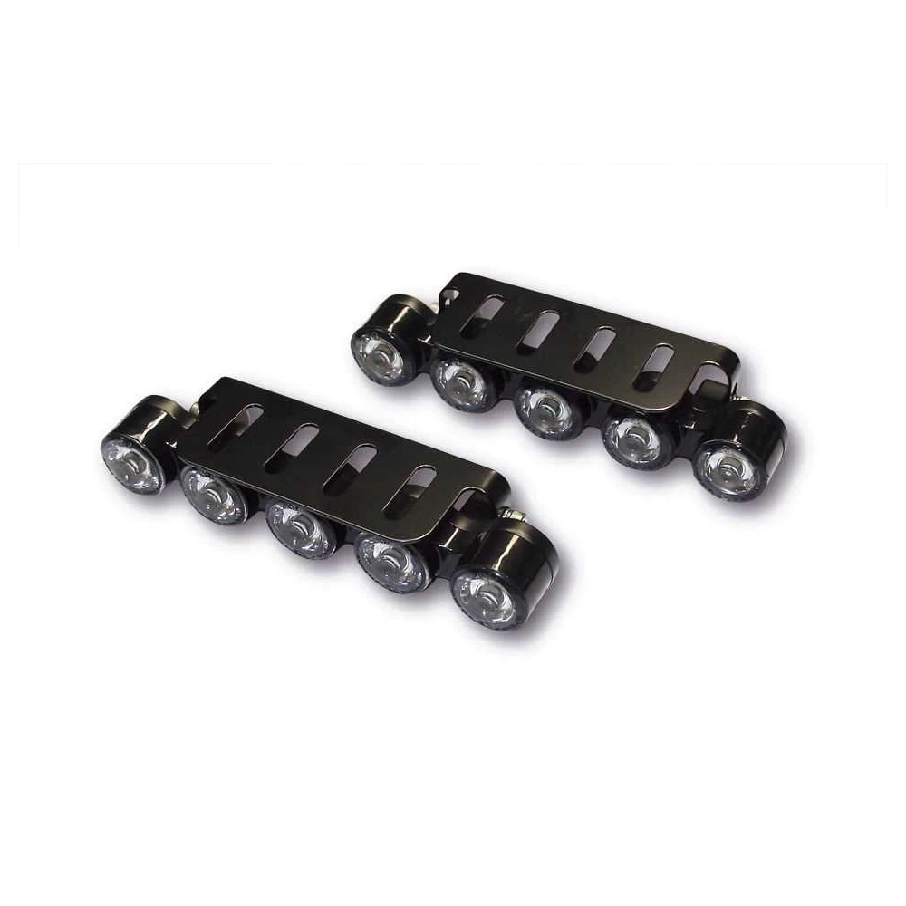 Tagfahrlicht HIGHSIDER (Paar) PENTA 2 aus ALU in SCHWARZ mit 2x 5 Power LE