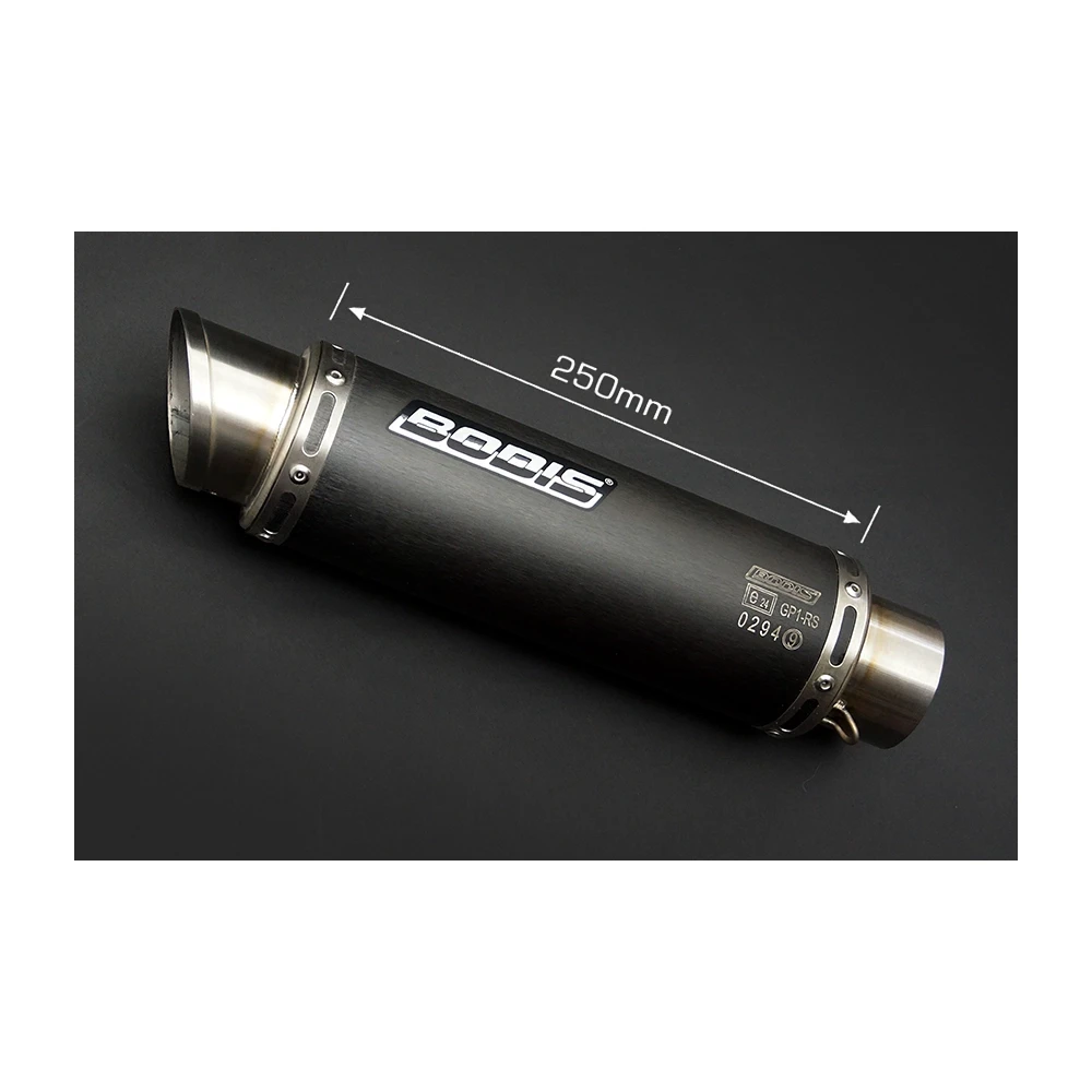 Auspuff BODIS GP1-RS in INOX/SCHWARZ (SS/BL) zu KTM (CH- Homologiert)